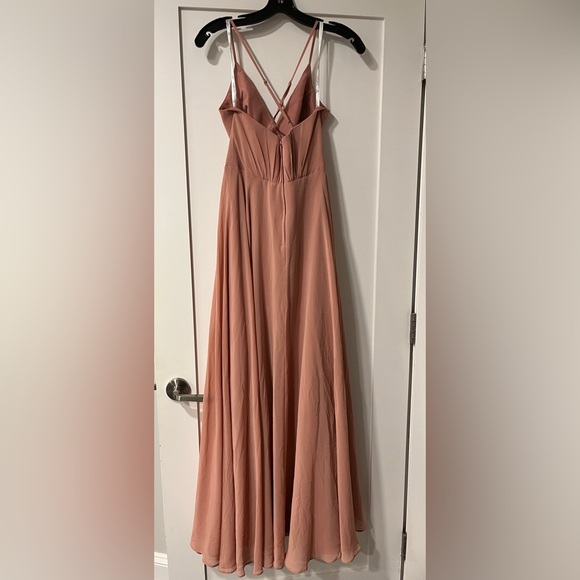 David’s Bridal spaghetti strap bridesmaid dress - Picture 3 of 5
